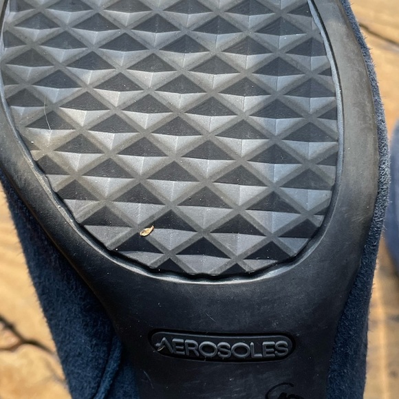 Aerosoles Blue Velvet Pretty Bird Heel Rest Lace Up Peep Toe Boot Size 10 - Picture 3 of 10